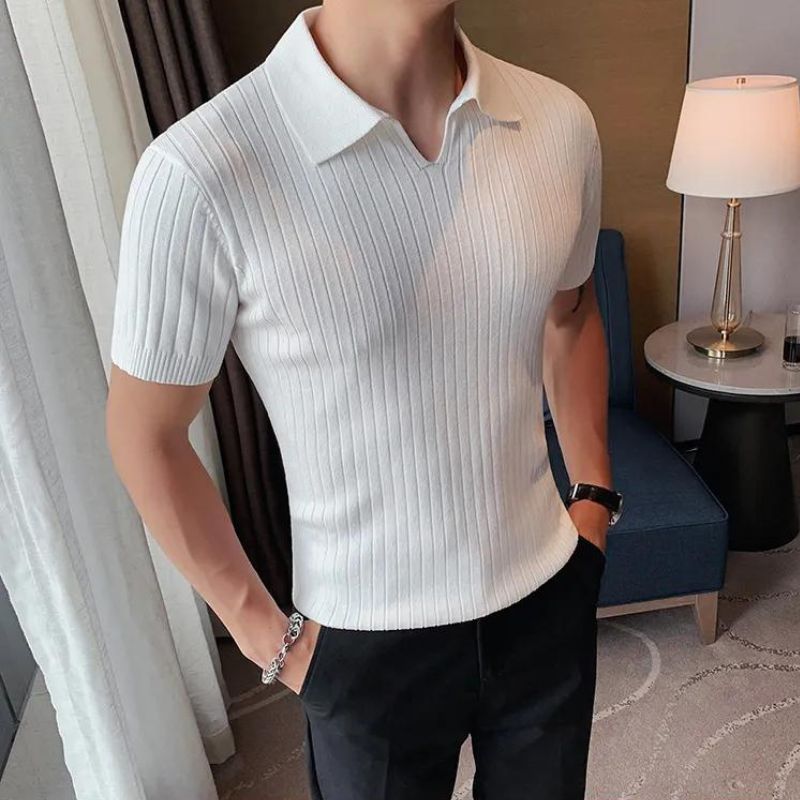 Camisa Polo Masculina Canelada